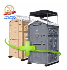 Туалет и душ с ТЭНом для дачи (ETDMD-2) - 2 кабины 