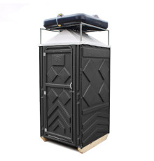 Душевая кабина Эконом Черная (BDEB) бак 200 л с ТЭНом летний душ 