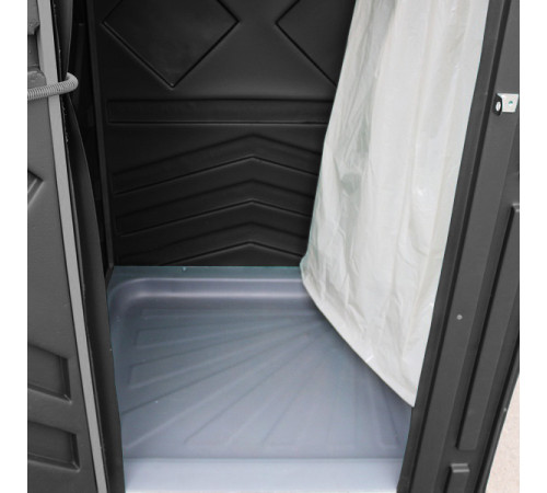 Туалет и душ с ТЭНом  для дачи 2 кабины черные (BTDEB)