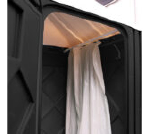 Туалет и душ с ТЭНом  для дачи 2 кабины черные (BTDEB)