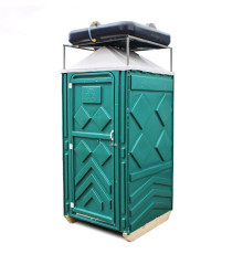 Душевая кабина эконом зеленая (BDEG) бак 200 л с ТЭНом летний душ - EcoGreen