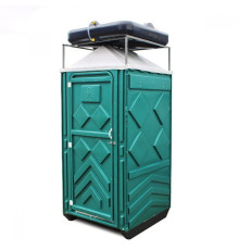 Душевая кабина зеленая (BDEG-PP) бак 200 л с ТЭНом  основание - пластик