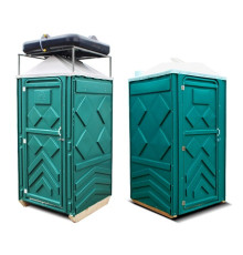 Туалет и душ с ТЭНом  для дачи 2 кабины Эконом зеленые (BTDEG) - Eco Green