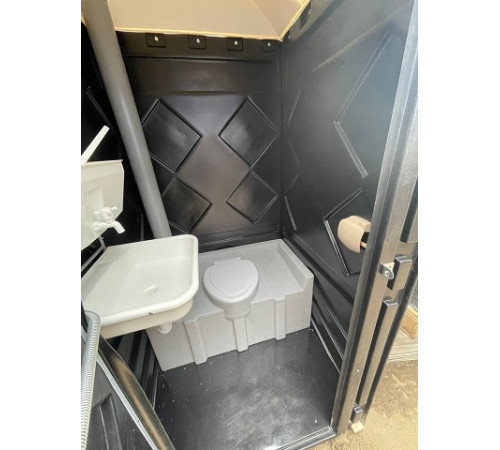 Туалетная кабина биотуалет Люкс Эконом черная  (BTEB-L)