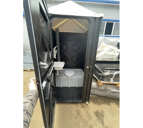 Туалетная кабина биотуалет Люкс Эконом черная  (BTEB-L)