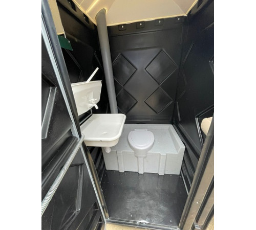 Туалетная кабина биотуалет Люкс Эконом черная  (BTEB-L)