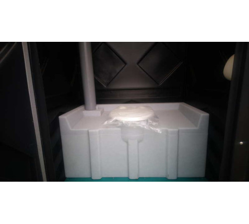 Туалет и душ с ТЭНом  для дачи 2 кабины черные (BTDEB)