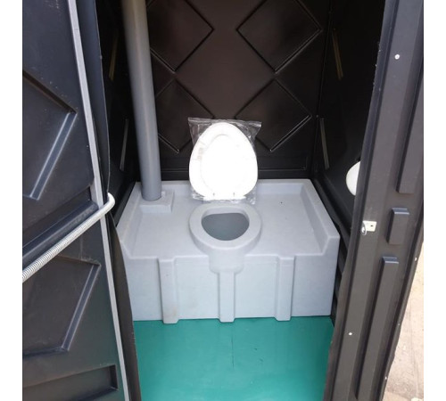 Туалетная кабина биотуалет Эконом Рецикл черная  в Обнинске