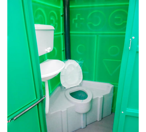 Туалетная кабина Экомарка Дачник с угловым баком  (ETMD-150)