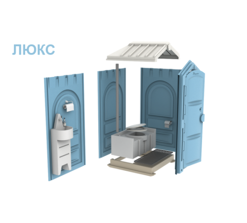 Туалетная кабина Экостайл Люкс с обогревом - теплый биотуалет (GRST-L-P)