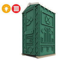 Туалетная кабина Экостайл с обогревом и светом - теплый биотуалет (GRST-PO)