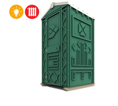 Туалетная кабина Экостайл с обогревом и светом - теплый биотуалет (GRST-PO)