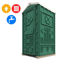 Туалетная кабина Экостайл Люкс с обогревом и светом - теплый биотуалет (GRST-L-PO)