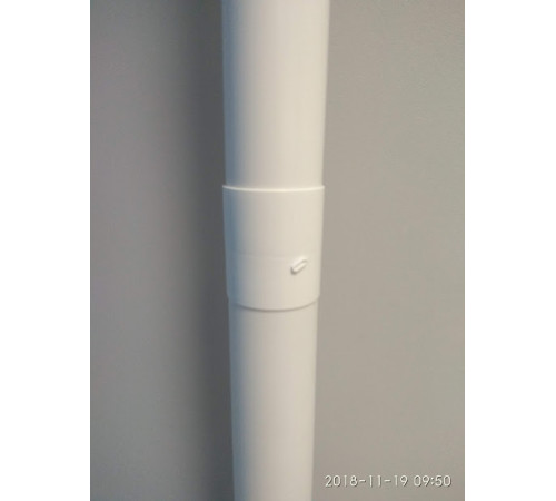 Набор: труба белая 50 см + муфта 75 мм