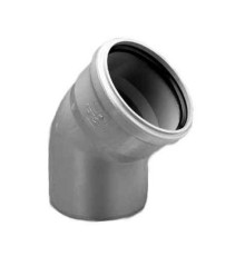 Колено 45 град на трубу 75 мм серое