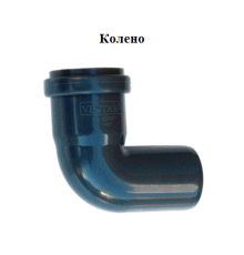 Колено 90 град на трубу 75 мм серое