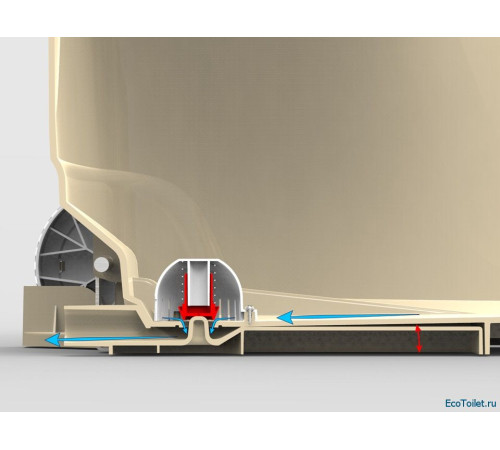 Торфяной биотуалет Питеко 905 (120 л) на колесах